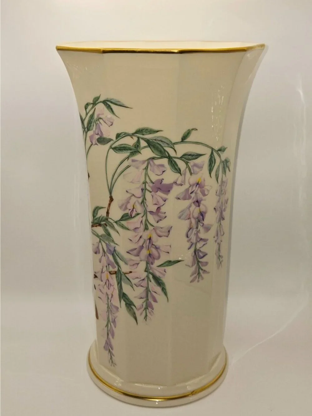 The Jefferson Vase By Lenox Presidential Garden Collection Bird & Wisteria Art,